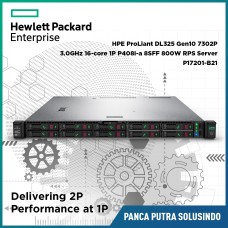 P17201-B21 HPE ProLiant DL325 Gen10 7302P 3.0GHz 16-core 1P 16GB-R P408i-a 8SFF 800W RPS Server