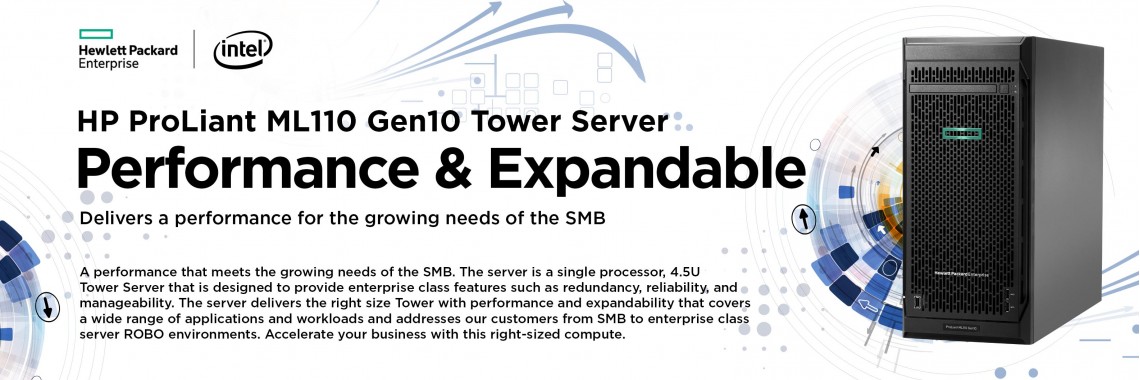HP ProLiant ML110 Gen10 Tower Server